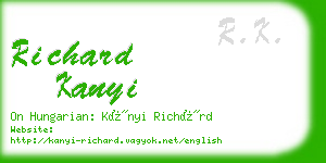 richard kanyi business card